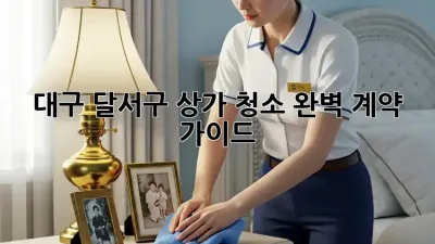 대구 달서구 상가 청소🧹 완벽 계약 가이드✨