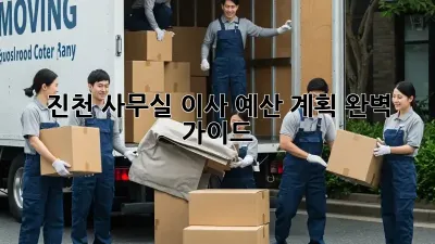 진천 사무실 이사, 예산 계획 완벽 가이드!